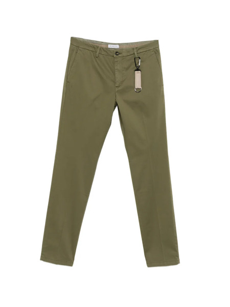  Manuel Ritz Belt-loops Skinny Trousers - Green 