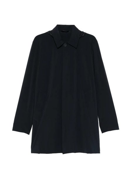 Manuel Ritz Buttoned Hooded Coat - Blue 