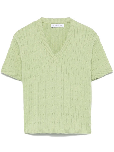  Manuel Ritz Cable-knit T-shirt - Green 