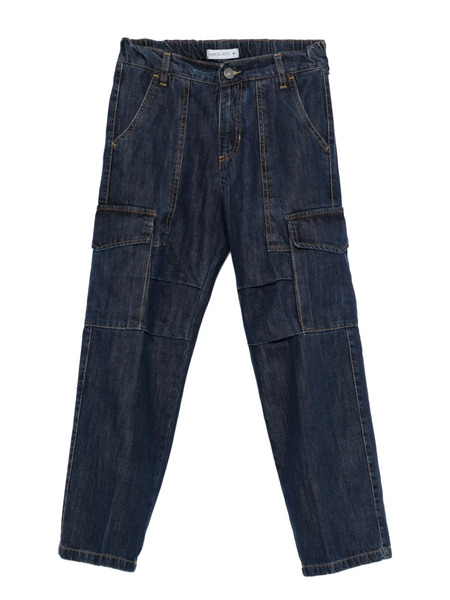  Manuel Ritz Cargo Denim Trousers - Blue 