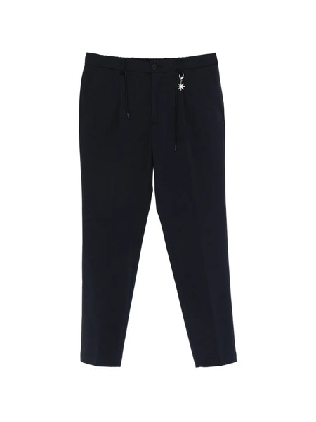  Manuel Ritz Charm-detail Drawstring Trousers - Blue 
