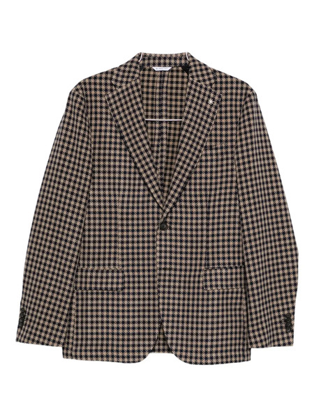  Manuel Ritz Checked Blazer - Brown 