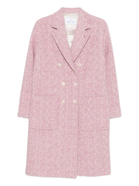 Manuel Ritz Chevron Coat - Pink 