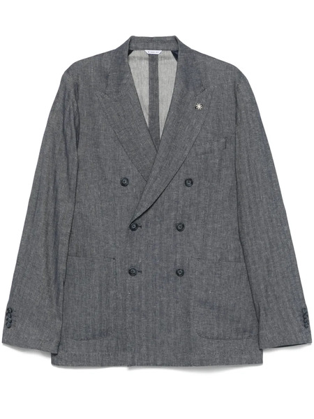  Manuel Ritz Double-breasted Blazer - Blue 