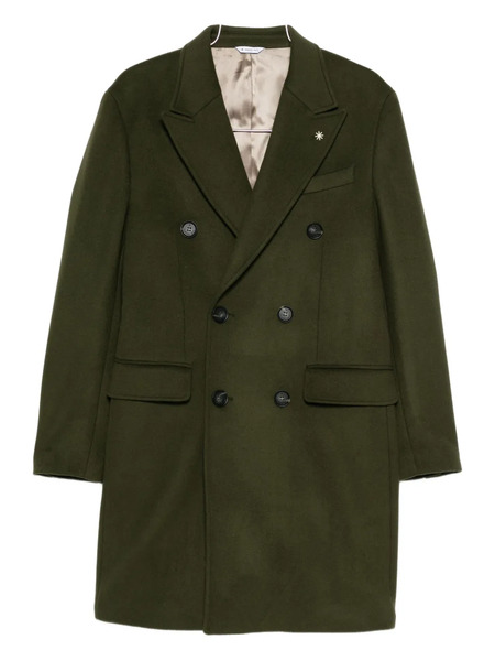  Manuel Ritz Double-breasted Coat - Green 