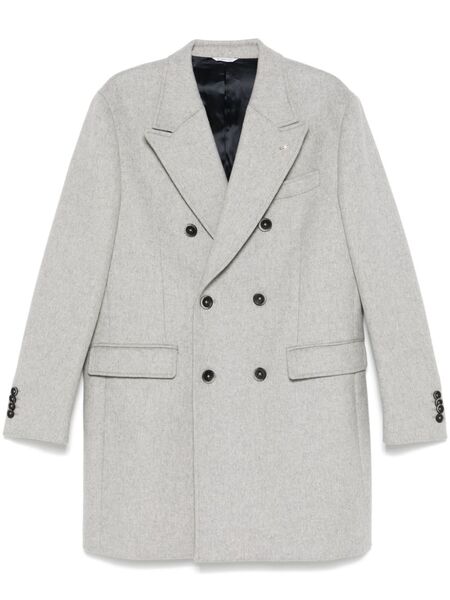  Manuel Ritz Double-breasted Coat - Grey 