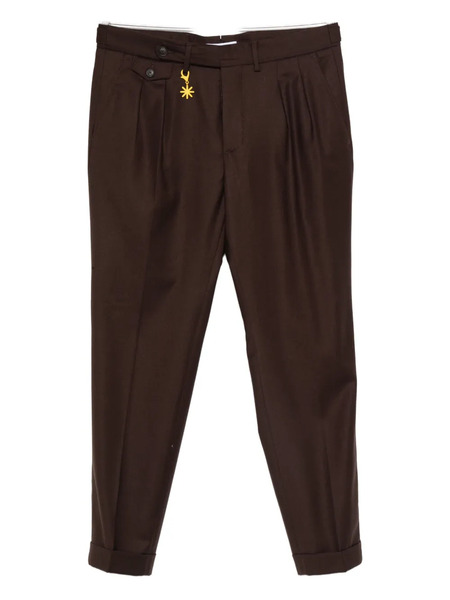  Manuel Ritz Double-pleat Trousers - Brown 