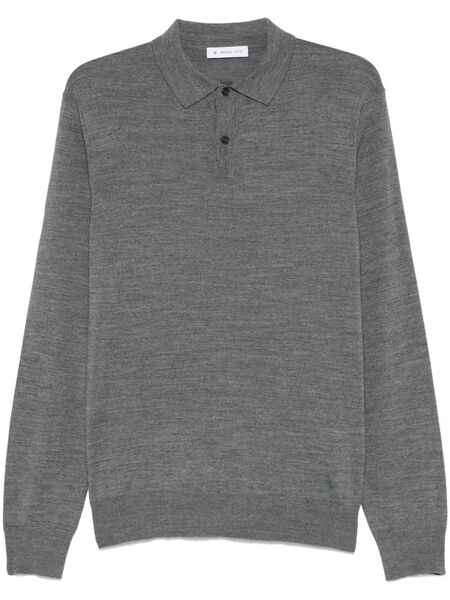  Manuel Ritz Fine-knit Polo Shirt - Grey 