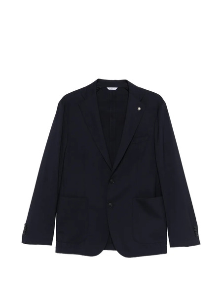  Manuel Ritz Fresco Wool Jacket - Blue 
