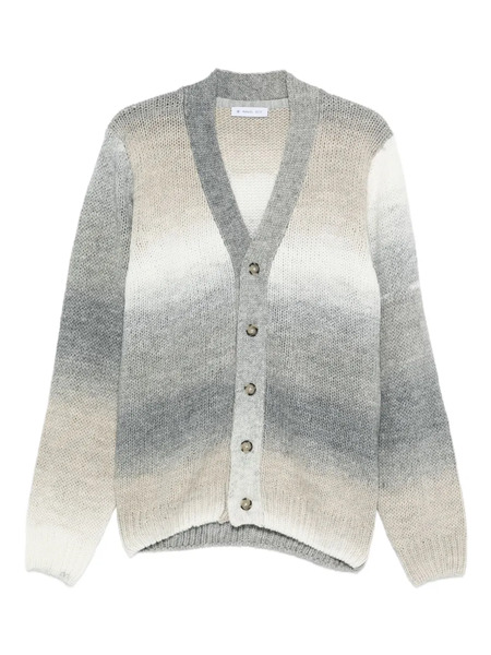  Manuel Ritz Gradient-effect Cardigan - Grey 