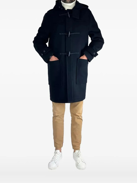  Manuel Ritz Hooded Toggle Coat - Blue 
