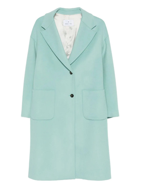  Manuel Ritz Patch-pocket Wool-blend Coat - Blue 