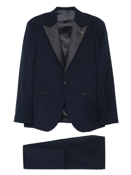  Manuel Ritz Peak-lapel Single-breasted Dinner Suit - Blue 