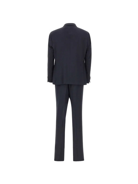  Manuel Ritz Pin Flap Pockets Suit - Blue 