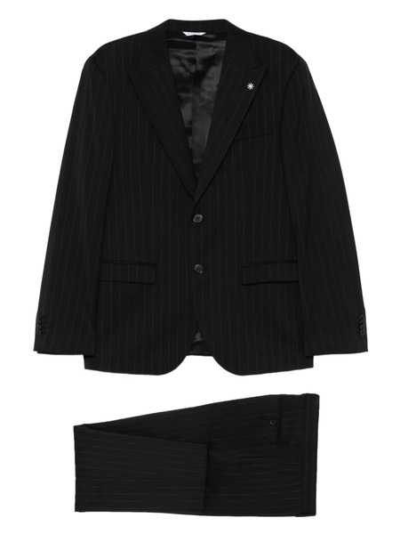  Manuel Ritz Pinstripe Suit - Grey 