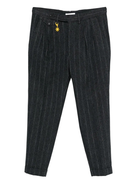  Manuel Ritz Pinstriped Trousers - Black 