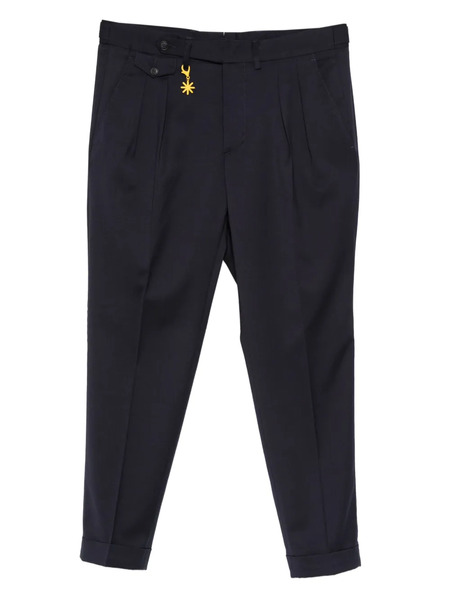  Manuel Ritz Pleated Trousers - Blue 