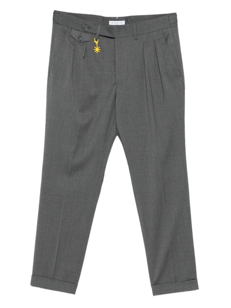  Manuel Ritz Pleated Trousers - Grey 