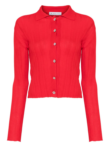  Manuel Ritz Ribbed Top - Red 