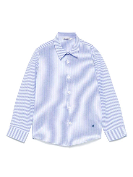  Manuel Ritz Seersucker Shirt - Blue 