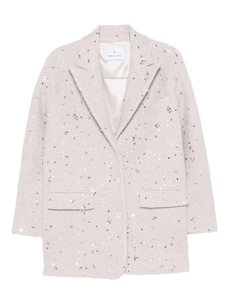  Manuel Ritz Sequin-embellished Bouclé Jacket - Neutrals 