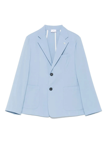 Manuel Ritz Single-breasted Blazer - Blue 