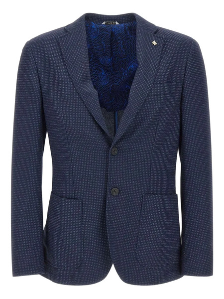  Manuel Ritz Single-breasted Blazer - Blue 