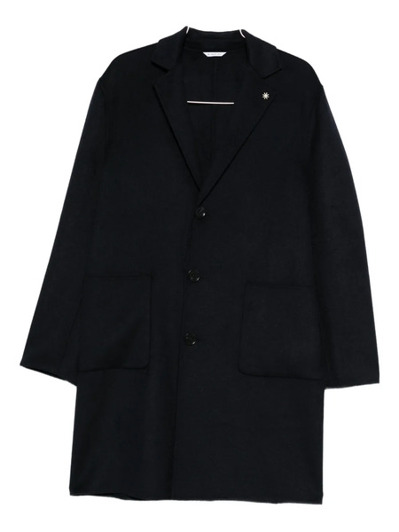  Manuel Ritz Single-breasted Coat - Black 