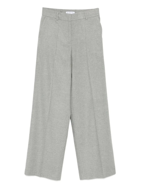  Manuel Ritz Straight Flannel Trousers - Grey 