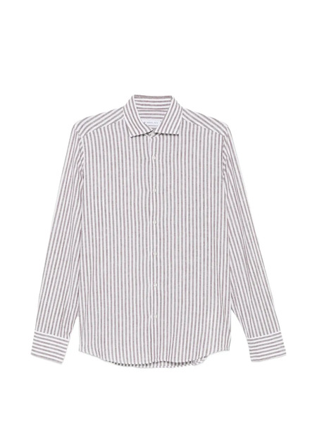  Manuel Ritz Striped Shirt - Brown 