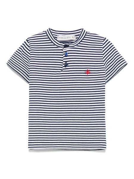  Manuel Ritz Striped T-shirt - Blue 