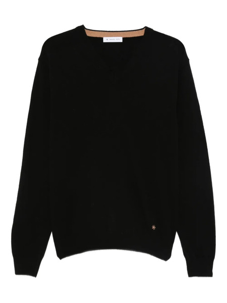  Manuel Ritz V-neck Sweater - Black 