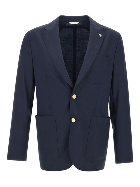  Manuel Ritz Wool Blazer - Blue 