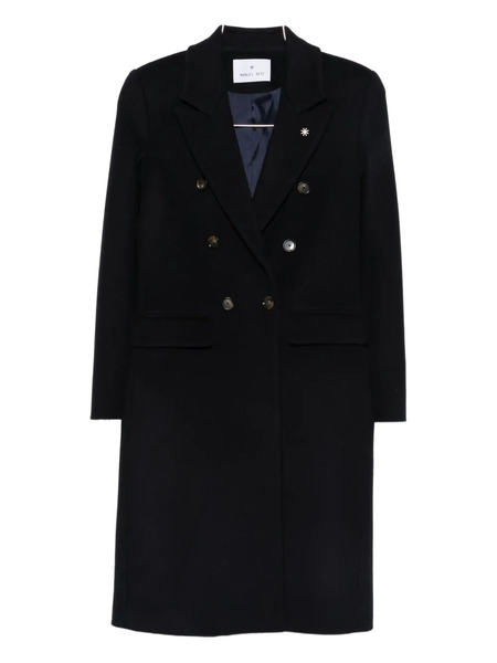  Manuel Ritz Wool-blend Double-breasted Coat - Blue 