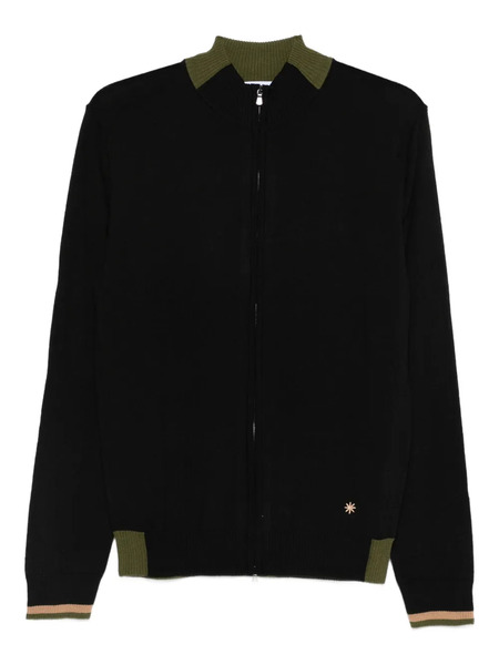  Manuel Ritz Zip-up Cardigan - Black 