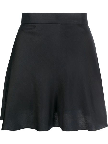  Manurí Flared Silk Mini Skirt - Black 
