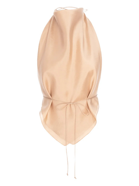  Manurí Halterneck Tie-fastening Top - Neutrals 