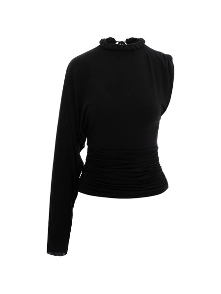  Manurí One-shoulder Blouse - Black 
