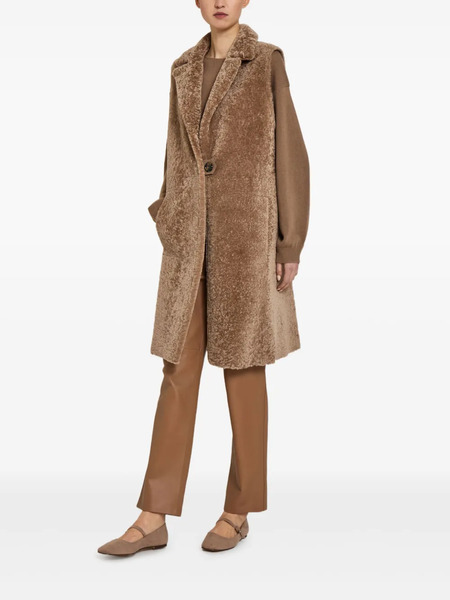  Manzoni 24 Buttoned Textured Coat - Brown 