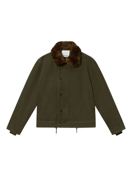  Marant Andy Fur-collar Jacket - Green 