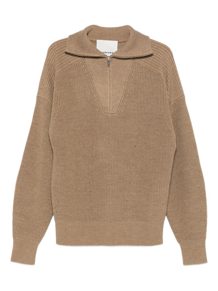  Marant Benny Half-zip Sweater - Brown 