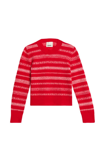  Marant étoile Amity Jacquard Knitted Sweater - Red 