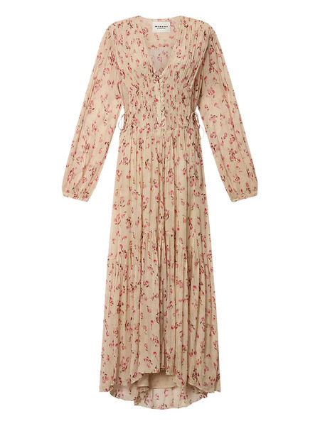  Marant étoile Briane Floral-pattern Maxi Dress - Neutrals 