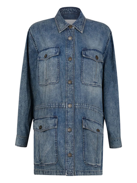  Marant étoile Button-fastening Denim Coat - Blue 