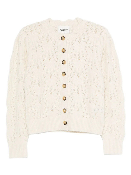  Marant étoile Button-front Open-knit Cardigan - Neutrals 