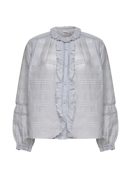  Marant étoile Button Ruffled Shirt - Blue 