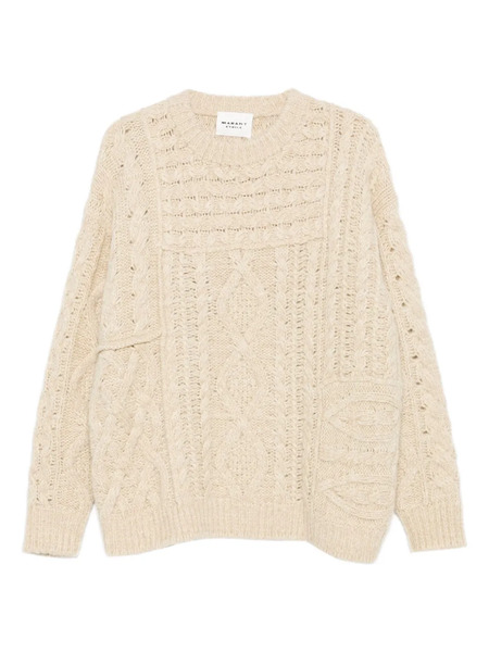  Marant étoile Cable-knit Crew-neck Sweater - Neutrals 