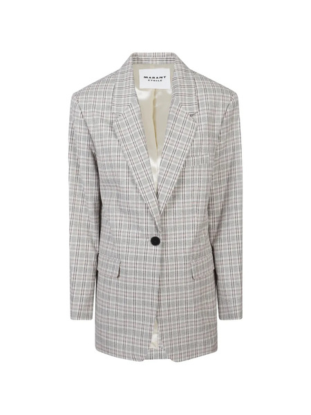  Marant étoile Checked Buttoned Jacket - Neutrals 