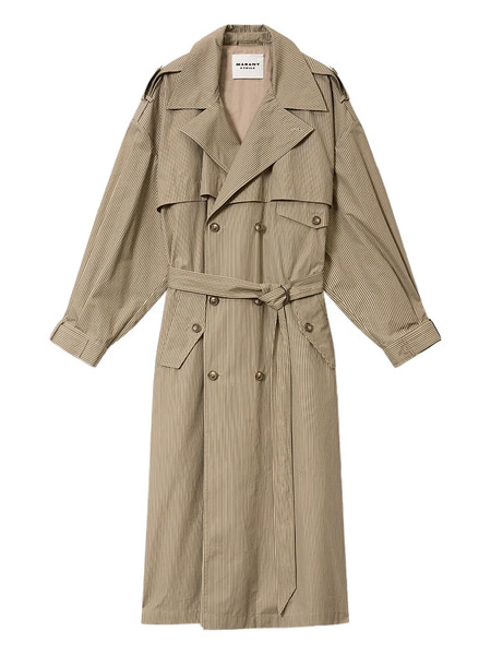  Marant étoile Chilma Striped-pattern Coat - Neutrals 