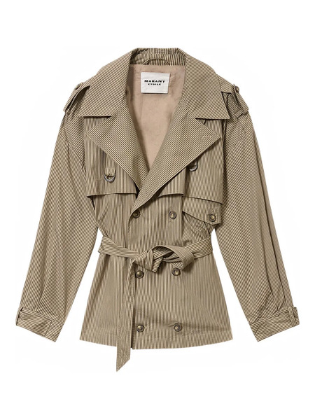  Marant étoile Claya Striped-pattern Jacket - Neutrals 